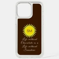 Chocolate Brown Monogram Life without Sunshine iPhone 15 Pro Max Case