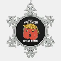Trumpkin Make Halloween Great Again Classic – Spoo Snowflake Pewter Christmas Ornament