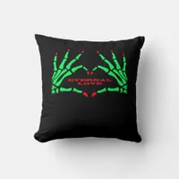Skeleton Hands - Funny Halloween Throw Pillow