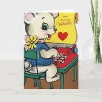 Vintage Valentine Critter Holiday Card