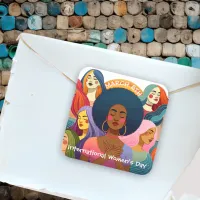 Diverse International Women's Day  Square Sticker