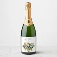 10 Year Wedding Anniversary Garden Casual Party Sparkling Wine Label