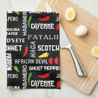 Jamaican Cooking Hot Chili Chillies Pattern Kitchen Towel