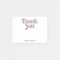 *~* AP85 Floral Thank You Gratitude  Manifesting Post-it Notes