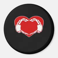 Heart Skeleton Hands Gothic Valentine Red Classic Magnet