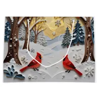 Winter Scene | Enchanted Forest & Cardinals Large Gift Bag
