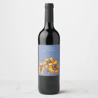 Beauty in Bloom Vivid Flower Power Wine Label