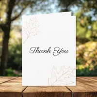 Fall Oak Leaves Sympathy Thank You