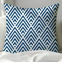 Navy Blue Diamond Weave Throw Pillow