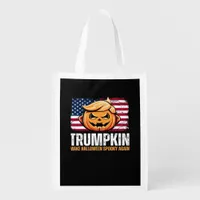 Donald Halloween - Trumpkin Make Halloween Spooky  Grocery Bag