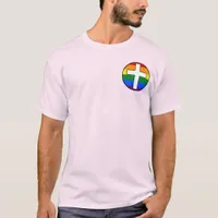 Rainbow Flag with Cross | Light Shirt | Message