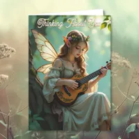 Elven Fairy with Ukulele | Thinking About You Card