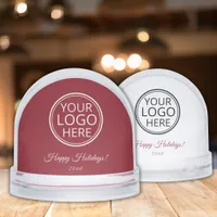  Logo Business Corporate Christmas Gift Red White Snow Globes