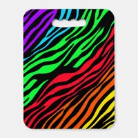 Colorful Abstract Zebra Print Seat Cushion