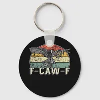 F-Caw-F Cow Funny Bird Vintage Sunset Funny Humor Keychain