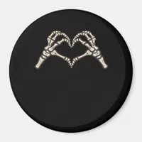 Skeleton Hand Hearts Design Magnet