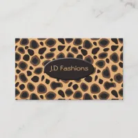 leopard print chic business cards