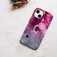 Abstract Chic Luxury Glam Marble Pour Paint  Case-Mate iPhone 14 Case