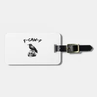F-Caw-F Halloween Raven Skull Gothic Humor Funny C Luggage Tag