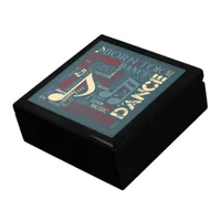 Born to Dance Blue/Red/Gold ID277 Jewelry Box