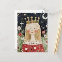 Folk Art Queen Postcard