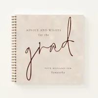 Advice for Grad Cream Background Guest Book