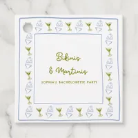 Bikinis & Martinis Blue Olive Bachelorette Party  Favor Tags