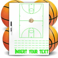 Basketball Playbook on Dry Erase Board with Pen