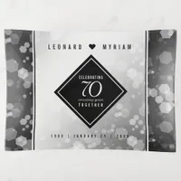 Elegant 70th Platinum Wedding Anniversary Trinket Tray