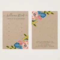 Kraft Boho Floral Multi Stud Earrings Display Card