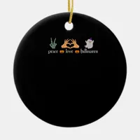 Peace Halloween Peace Sign Skeleton Witchs Hands Ceramic Ornament