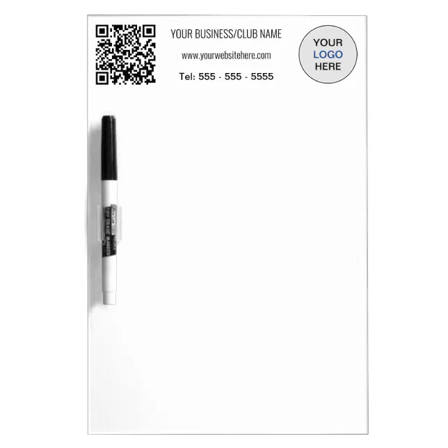 Simple QR Code Logo Dry Erase Board