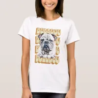 English Bulldog with Retro Font T-Shirt