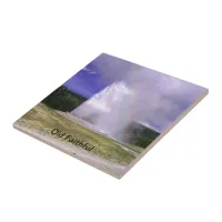 Old Faithful in Yellowstone National Park Ceramic Tile