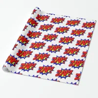 Zap Pop Art Superhero Gift Wrap