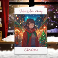 Wishing You Ani-mazing Christmas Anime Pun Card