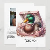 The Quacktail Club Mallard Lake Bachelorette Photo Thank You Card