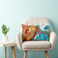 Planetary Bliss Fluid Art   Lumbar Pillow