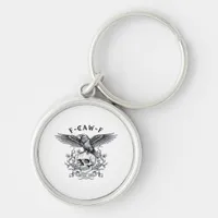 F-Caw-F Funny Crow Halloween Vintage Design Keychain
