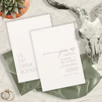 Desert Vibes Wedding Eat Drink Boogie Ivory ID1019 Invitation