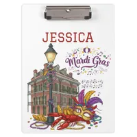 Personalized Mardi Gras Clipboard