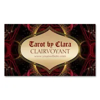 Red Goddess Temple Tarot  Business Card Magnet