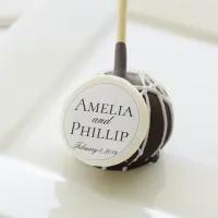 Elegant Black and White Wedding Address Label