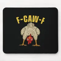 F-Caw-F Humor Gothic Crow Funny Aesthetic Style Mouse Pad