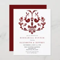 Budget Nordic Birds Christmas Rehearsal Dinner