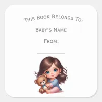 Customize Baby Girl Book Plate