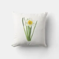 Daffodil Flower Throw Pillow