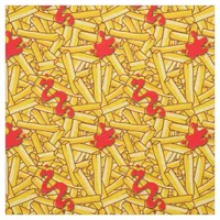 French Fries With Red Sauce Funny Fabric