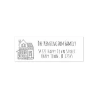 Cute Hygge Minimalist New Home Address Self-inking Stamp