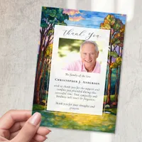 Golf Course Photo Sympathy Funeral Memorial Thank You Card